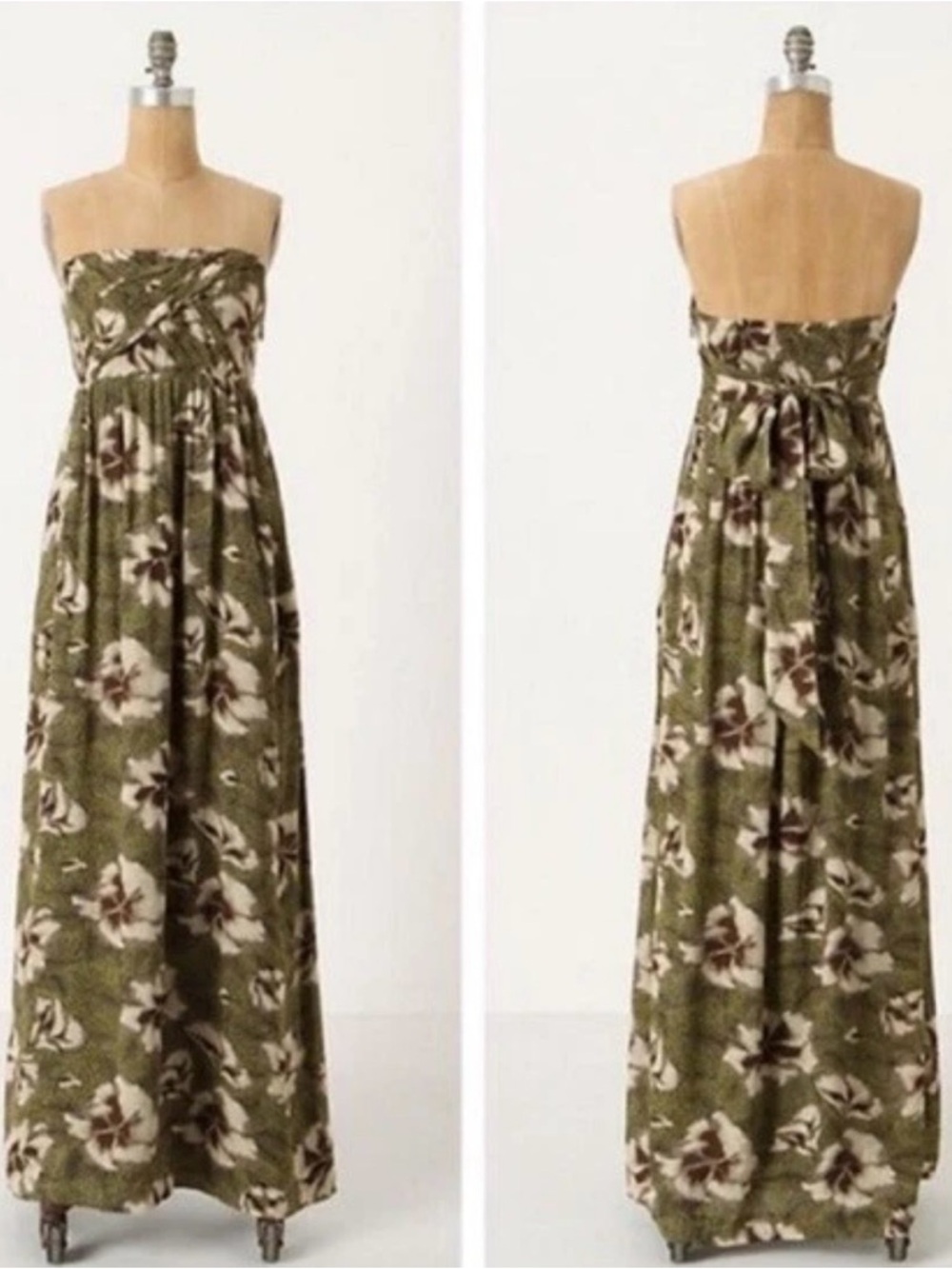 Vintage Anthropologie Edme & Esyllte Floral Maxi Dress